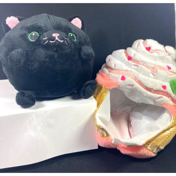 Squishable Pumkin Spice Latte Black Cat Disguise 2019 Orange Confetti Plush - Picture 6 of 10